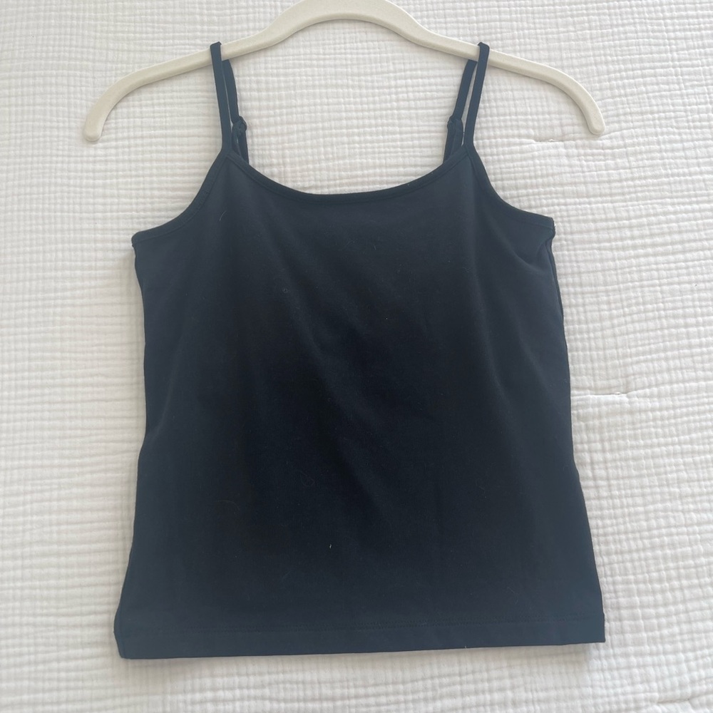 Madewell black tank built in bra